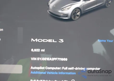 2023 Tesla Model 3 Rear-Wheel Drive from USA, damaged, VIN 5YJ3E1EA2PF711989